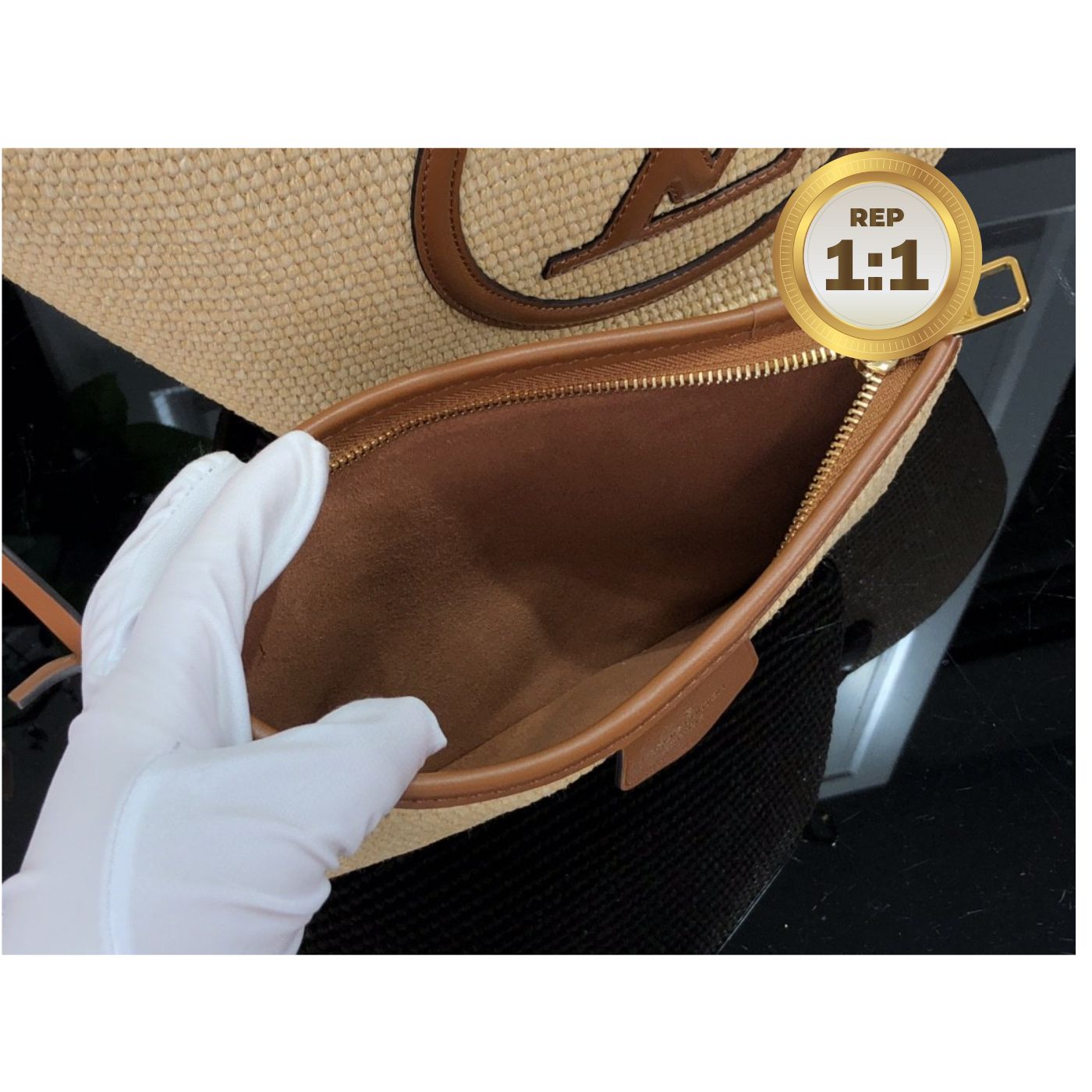[REP 1:1] Louis Vuitton Saint Jacques Raffia Brown For Women 22.4in/57cm